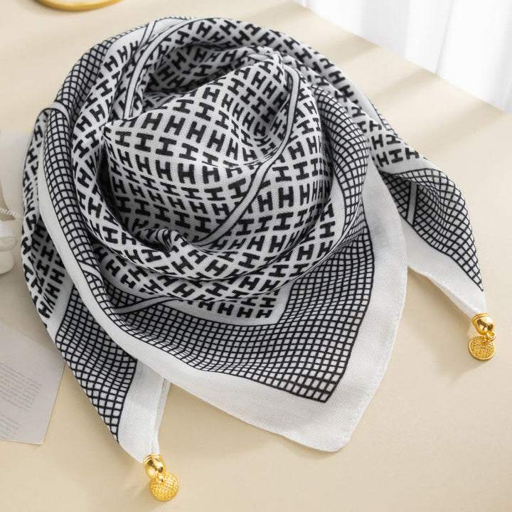 Cravatta magnetica quadrata elegante a pois rosa retrò da donna - Stile n. 20 - image 19