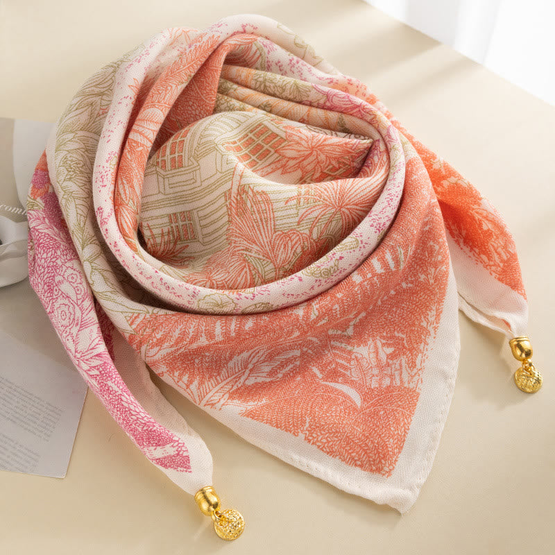 Cravatta magnetica quadrata elegante a pois rosa retrò da donna - Stile n. 23 - image 22