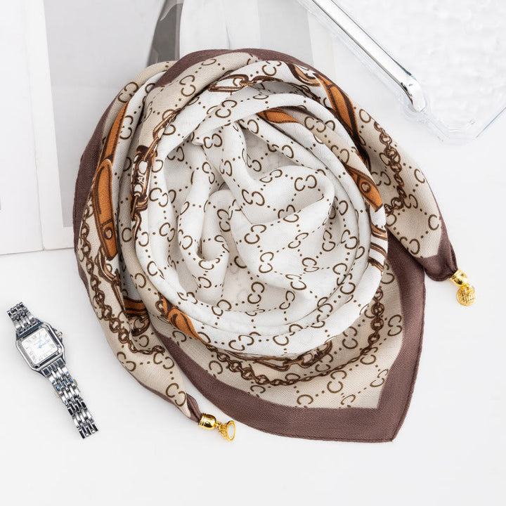 Cravatta magnetica quadrata elegante a pois rosa retrò da donna - Stile n. 25 - image 24