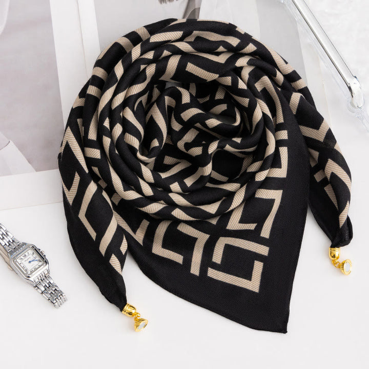 Cravatta magnetica quadrata elegante a pois rosa retrò da donna - Stile n. 27 - image 26