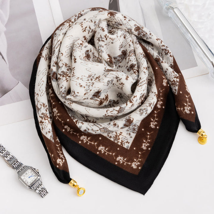 Cravatta magnetica quadrata elegante a pois rosa retrò da donna - Stile n. 29 - image 28