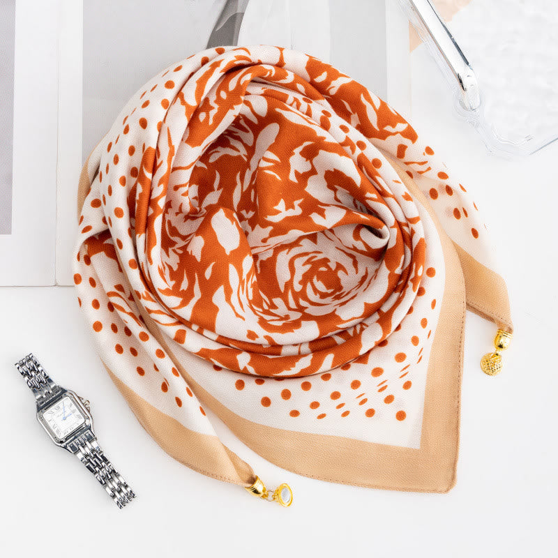 Cravatta magnetica quadrata elegante a pois rosa retrò da donna - Stile n. 36 - image 35