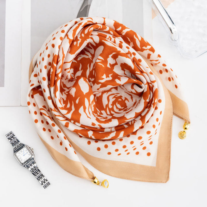 Cravatta magnetica quadrata elegante a pois rosa retrò da donna - Stile n. 36 - image 35