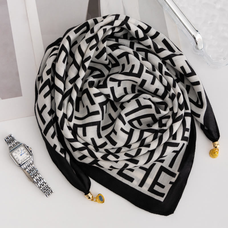 Cravatta magnetica quadrata elegante a pois rosa retrò da donna - Stile n. 35 - image 34