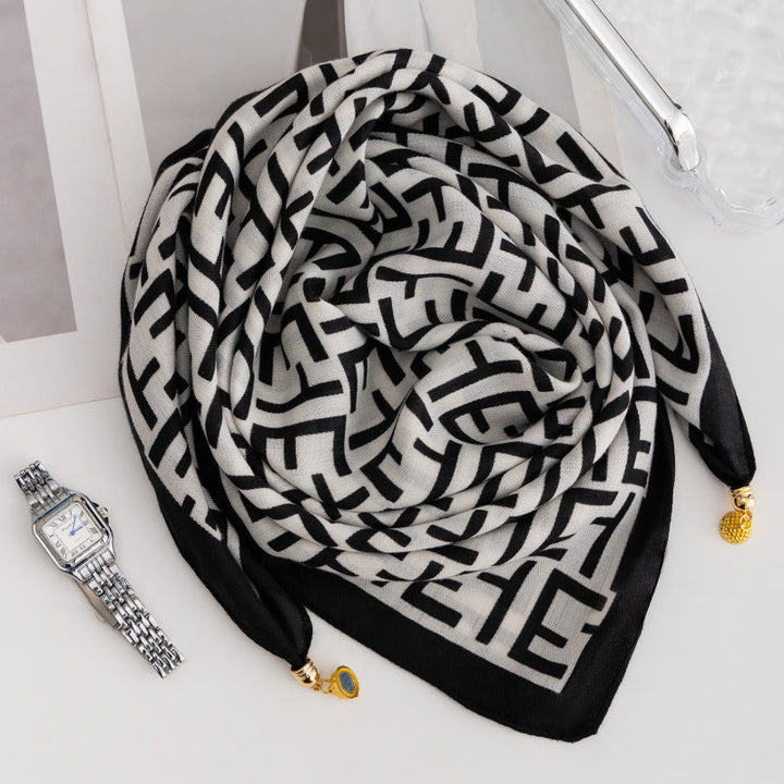 Cravatta magnetica quadrata elegante a pois rosa retrò da donna - Stile n. 35 - image 34