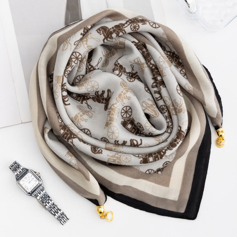 Cravatta magnetica quadrata elegante a pois rosa retrò da donna - Stile n. 37 - image 36