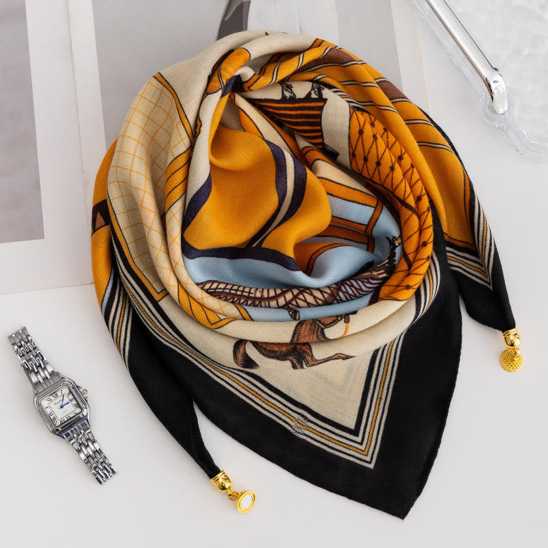 Cravatta magnetica quadrata elegante a pois rosa retrò da donna - Stile n. 38 - image 37