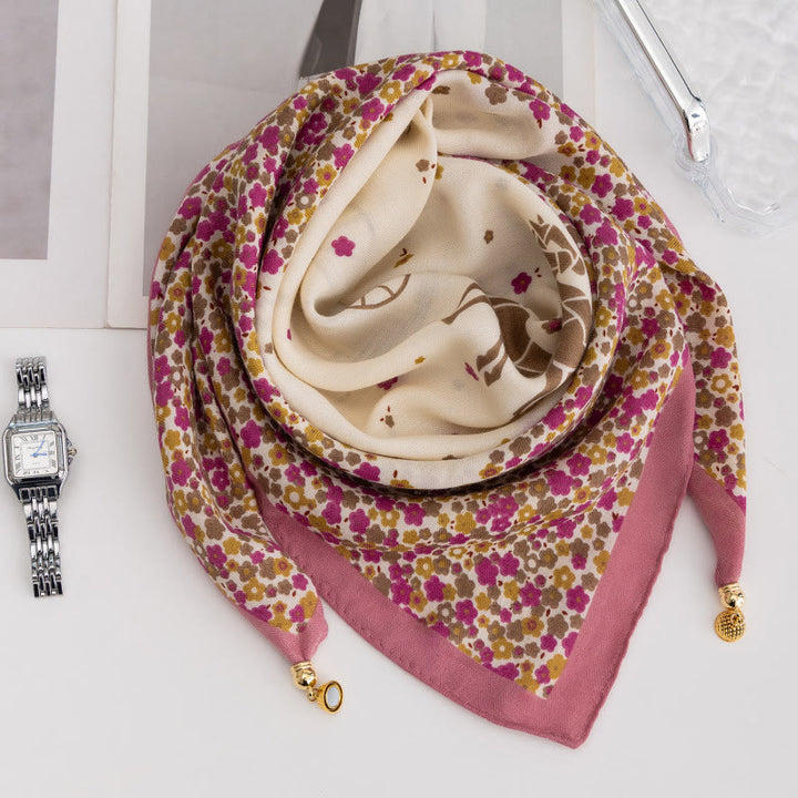 Elegante cravatta quadrata magnetica da donna in stile retrò con pois rosa - Stile n. 41 - image 39