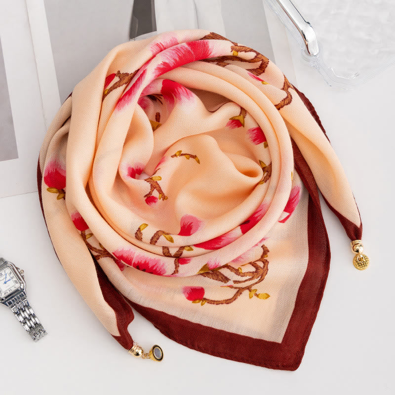 Cravatta magnetica quadrata elegante a pois rosa retrò da donna - Stile n. 42 - image 41