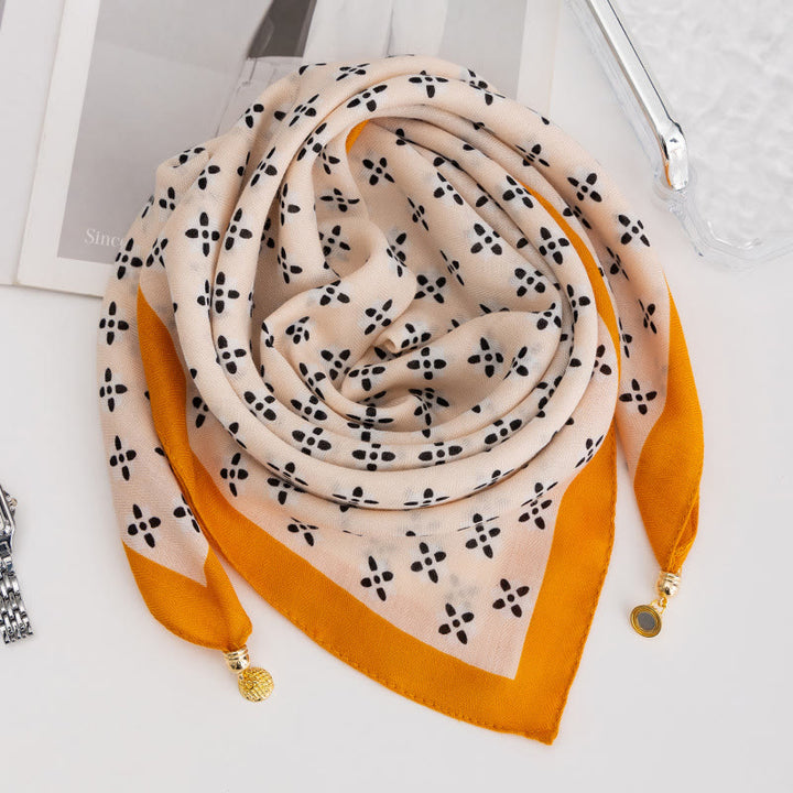 Cravatta magnetica quadrata elegante a pois rosa retrò da donna - Stile n. 43 - image 42