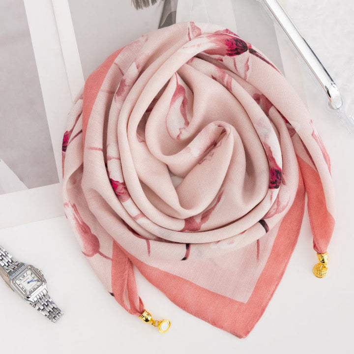 Elegante cravatta quadrata magnetica da donna in stile retrò con pois rosa - Stile n. 46 - image 44