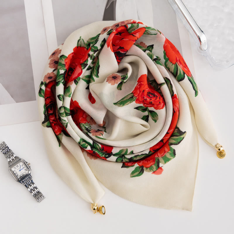 Cravatta magnetica quadrata elegante a pois rosa retrò da donna - Stile n. 48 - image 47