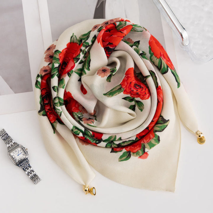 Cravatta magnetica quadrata elegante a pois rosa retrò da donna - Stile n. 48 - image 47