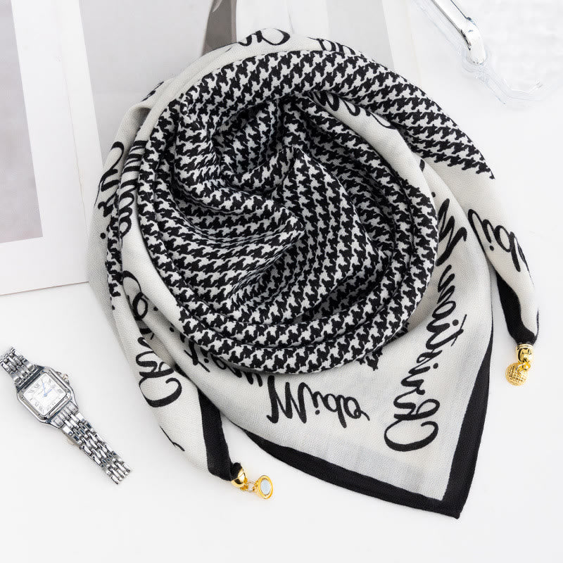 Cravatta magnetica quadrata elegante a pois rosa retrò da donna - Stile n. 45 - image 44