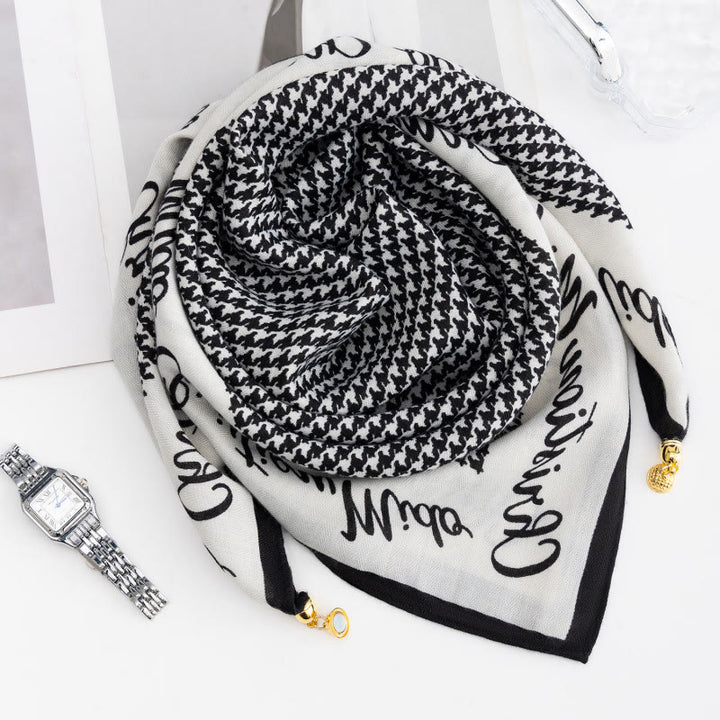 Cravatta magnetica quadrata elegante a pois rosa retrò da donna - Stile n. 45 - image 44