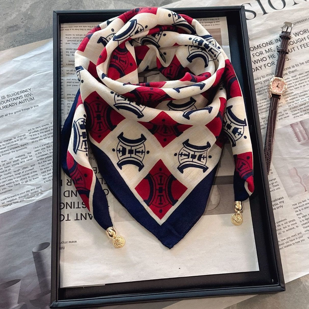 Cravatta magnetica quadrata elegante a pois rosa retrò da donna - Stile n. 55 - image 54