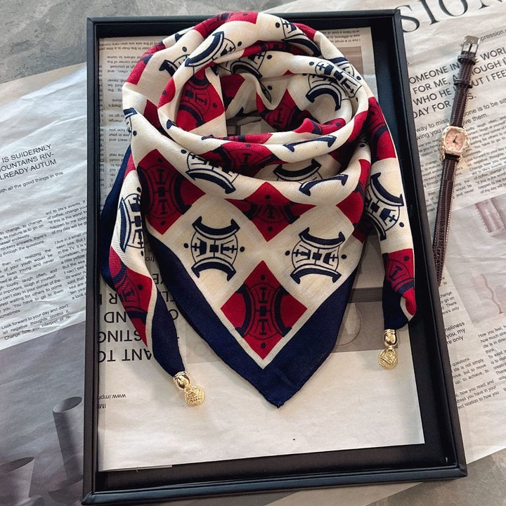 Cravatta magnetica quadrata elegante a pois rosa retrò da donna - Stile n. 55 - image 54