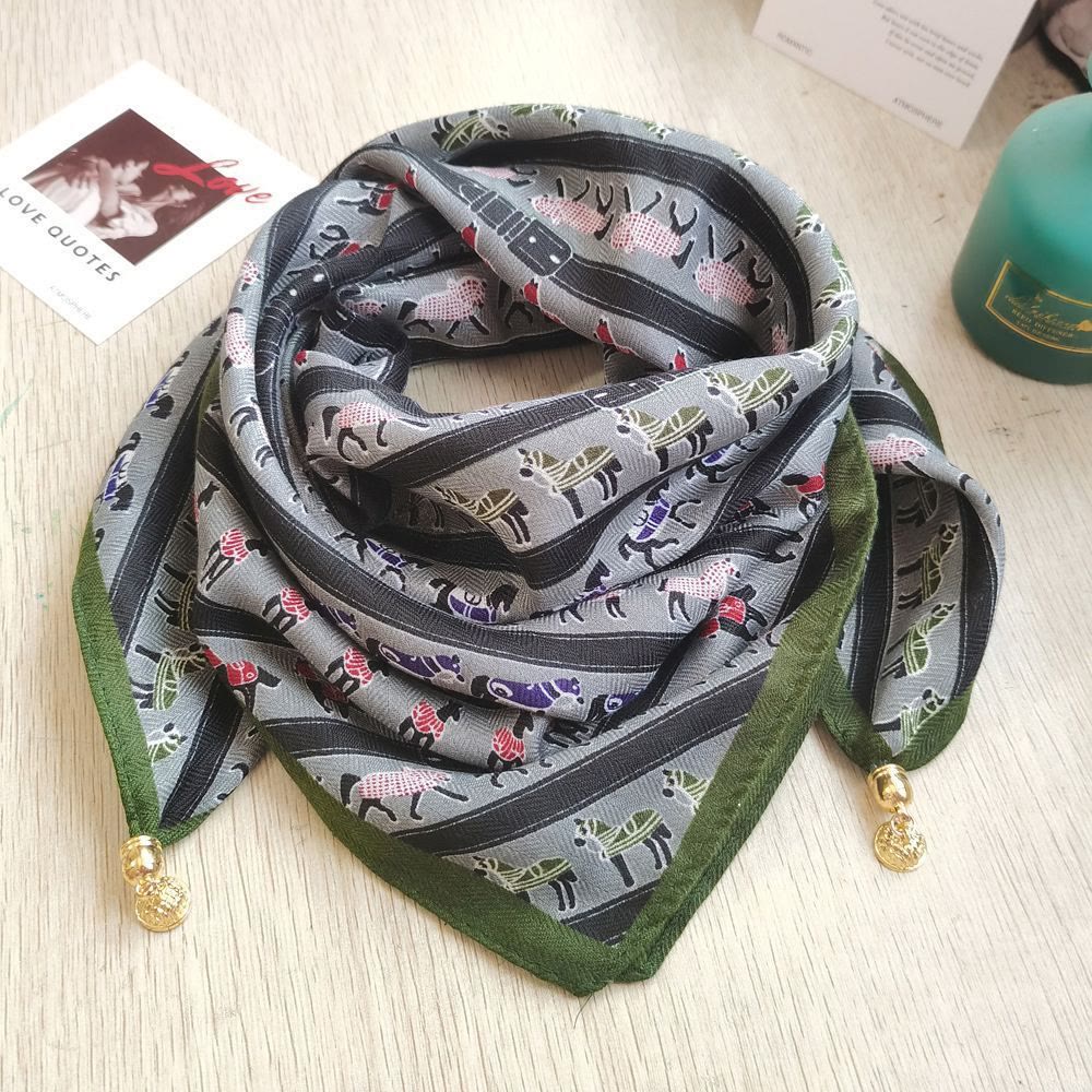 Cravatta magnetica quadrata elegante a pois rosa retrò da donna - Stile n. 54 - image 53