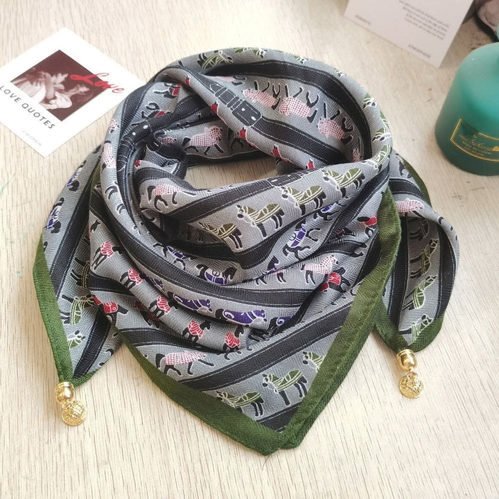 Cravatta magnetica quadrata elegante a pois rosa retrò da donna - Stile n. 54 - image 53