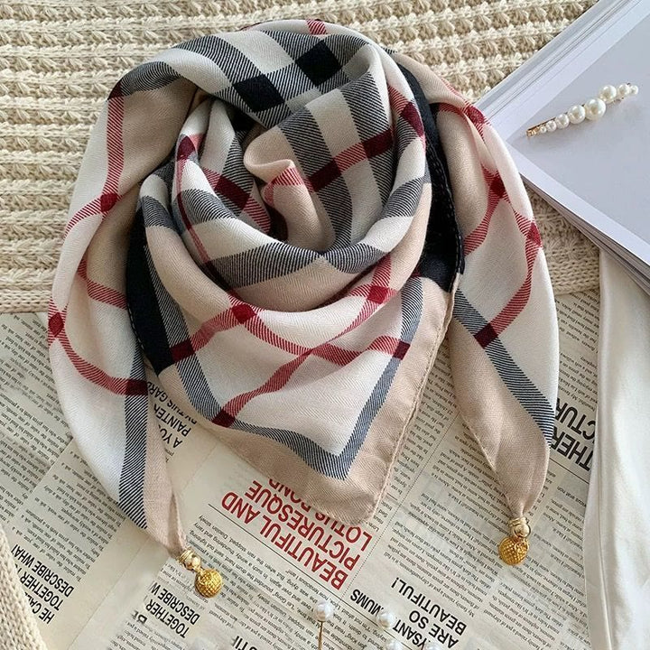 Cravatta magnetica quadrata elegante a pois rosa retrò da donna - Stile n. 52 - image 51