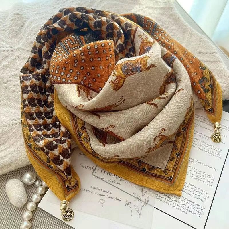 Cravatta magnetica quadrata elegante a pois rosa retrò da donna - Stile n. 53 - image 52