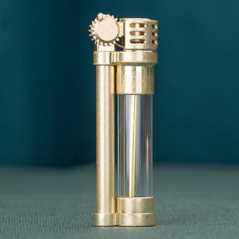 Accendino a cherosene ricaricabile con serbatoio trasparente in stile Steampunk - Bronzo - image 5