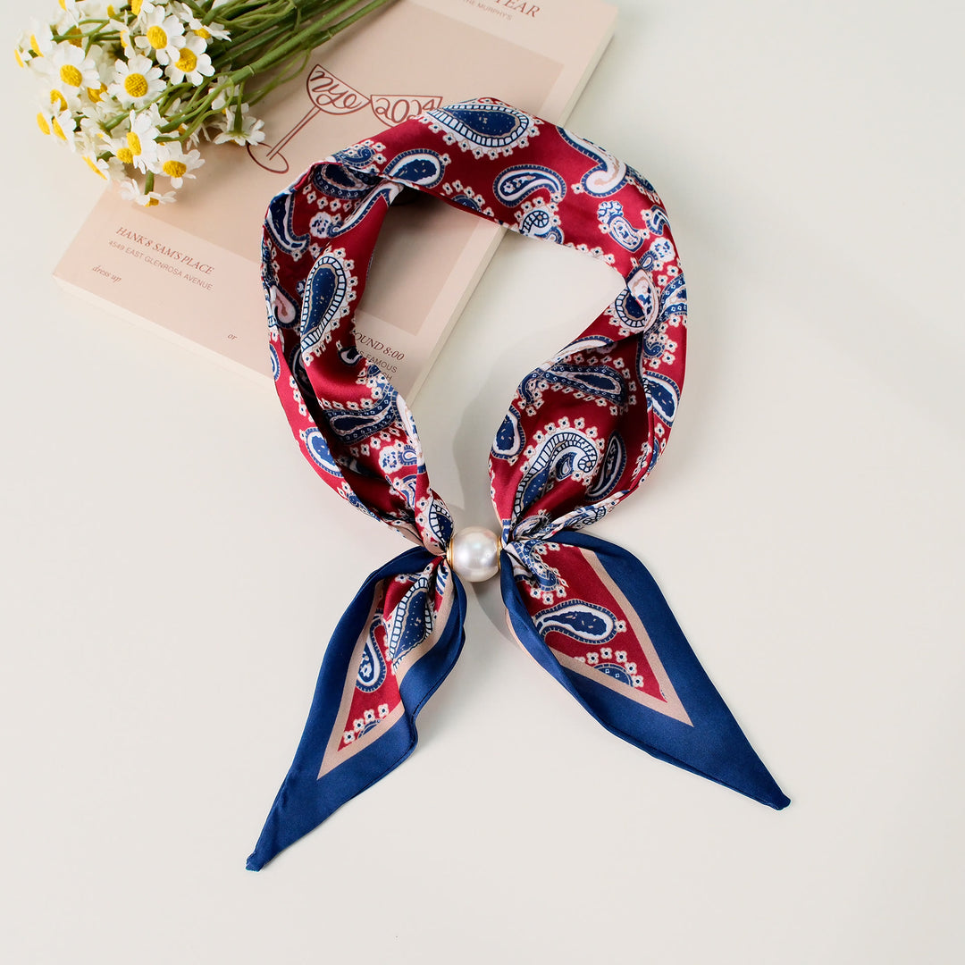 Sciarpa quadrata elegante da donna con motivo retrò - Stile n. 7 - image 7