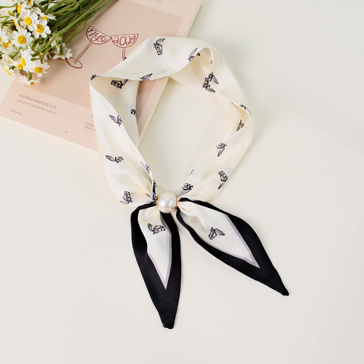 Sciarpa quadrata elegante da donna con motivo retrò - Stile n. 8 - image 8