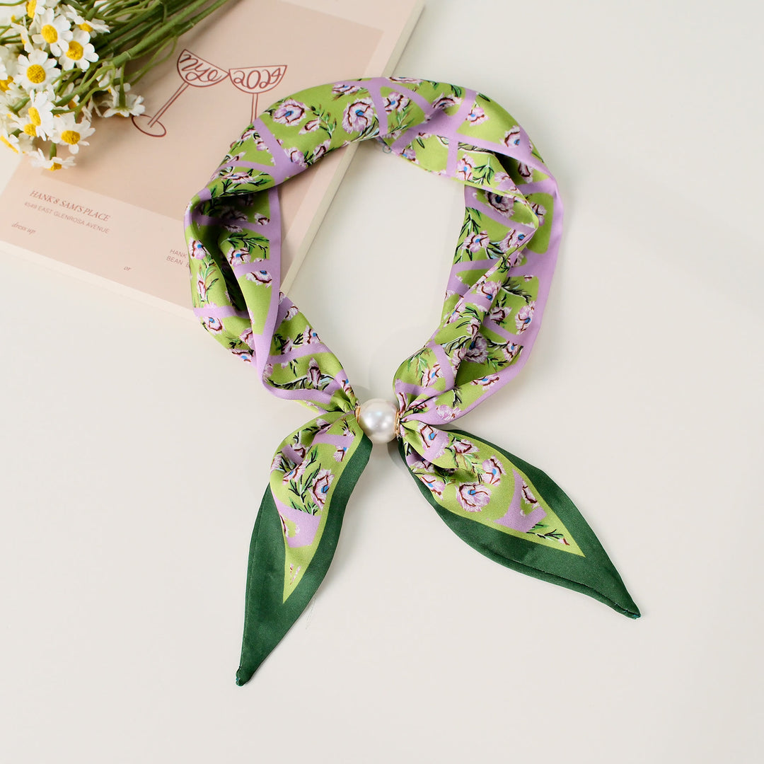 Sciarpa quadrata elegante da donna con motivo retrò - Stile n. 17 - image 17