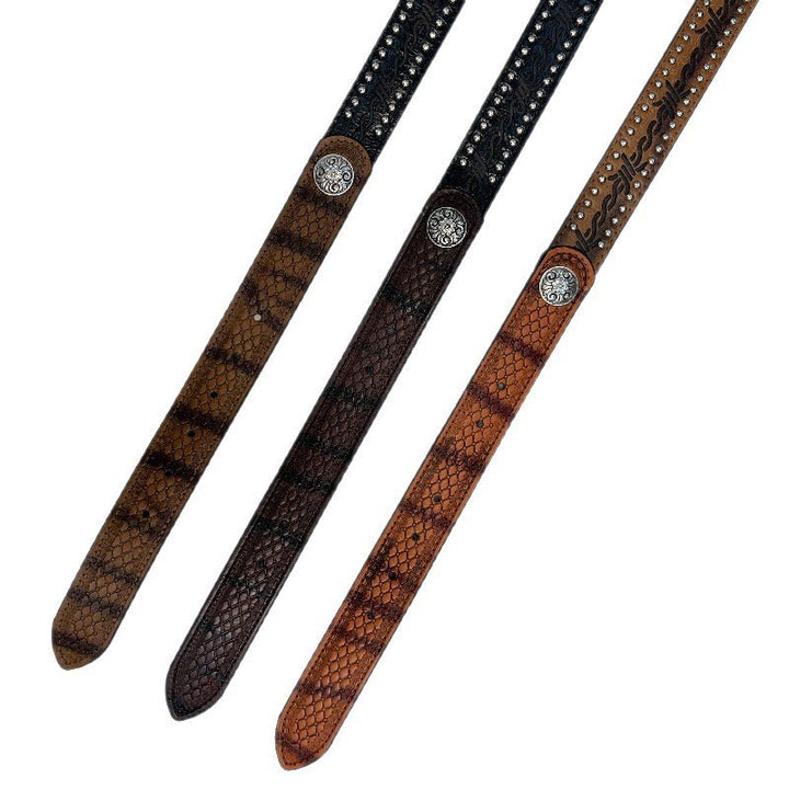 Cintura da donna con fibbia ad ago in argento retrò e motivo a serpentina - image 5