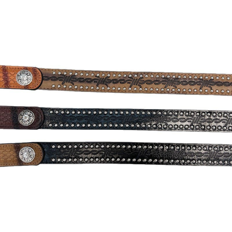 Cintura da donna con fibbia ad ago in argento retrò e motivo a serpentina - image 6