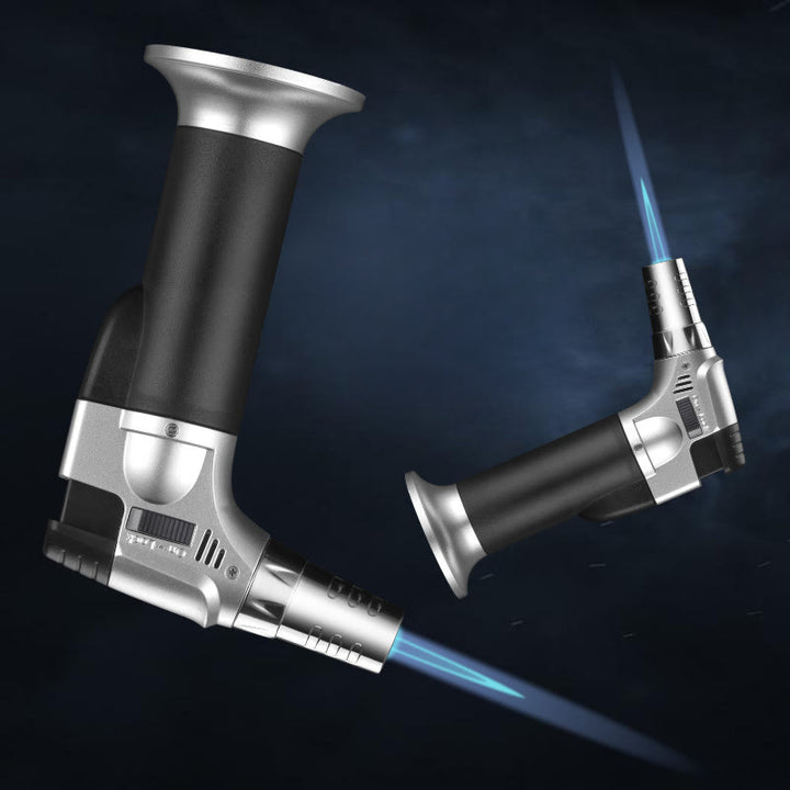 Accendino a butano con impugnatura antivento per pistola a spruzzo - image 1