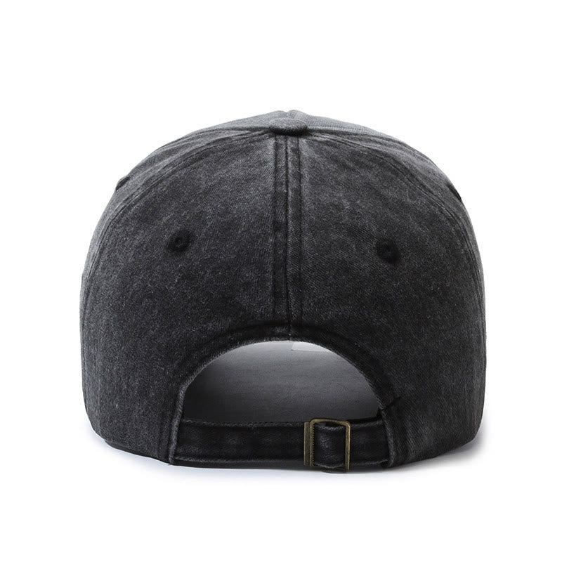 Cappellino da baseball multicolore con stella grafica ricamata in denim consumato - image 3