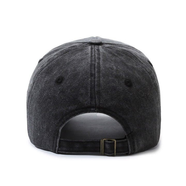 Cappellino da baseball multicolore con stella grafica ricamata in denim consumato - image 3