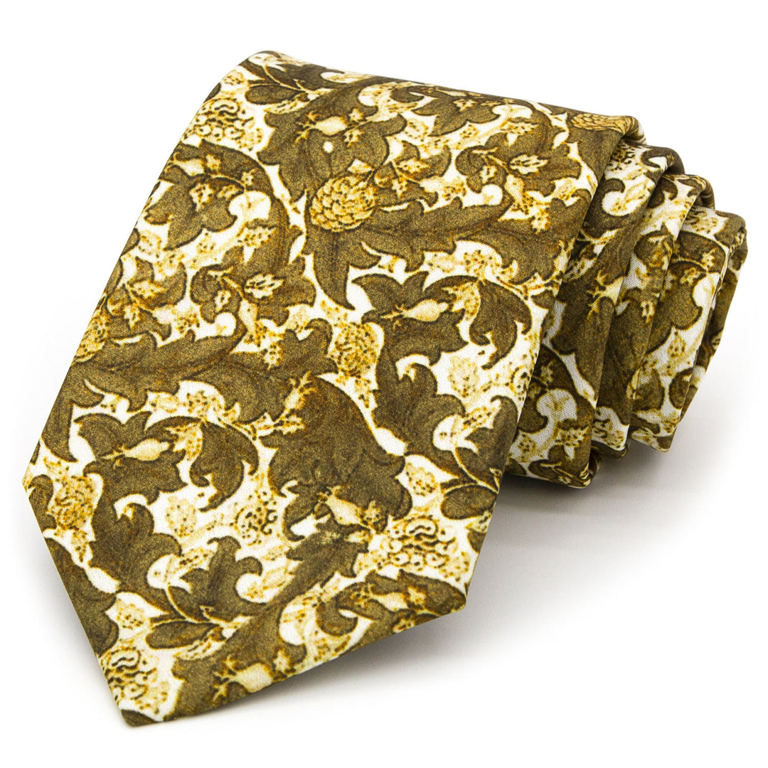 Cravatta larga da uomo con stampa floreale retrò in stile senza tempo - image 16