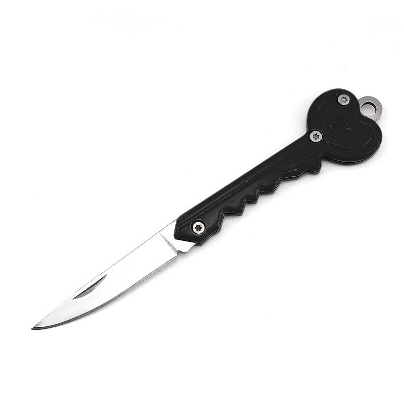 Coltello pieghevole colorato Love OK, strumento EDC per esterni - Nero - image 7