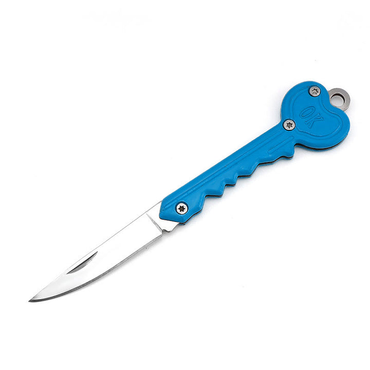 Coltello pieghevole colorato Love OK, strumento EDC per esterni - Blu - image 9