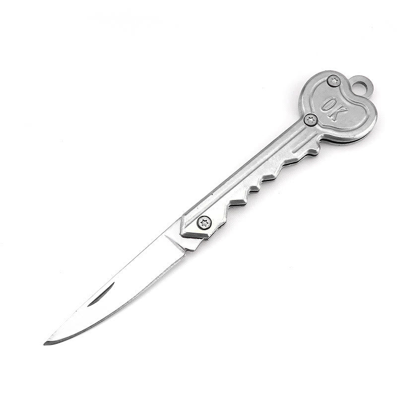 Coltello pieghevole colorato Love OK, strumento EDC per esterni - Argento - image 4