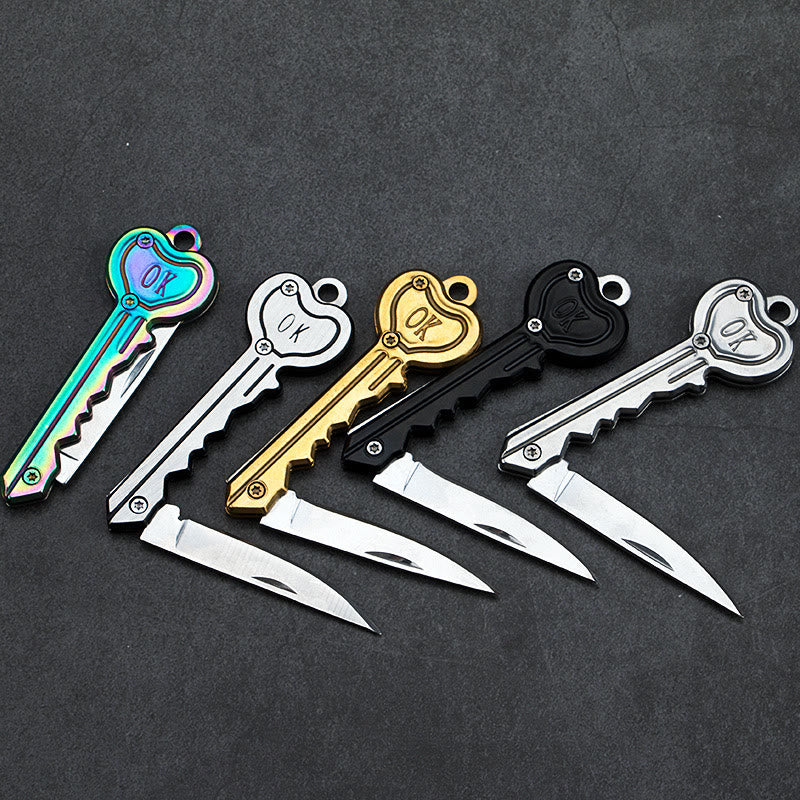 Coltello pieghevole colorato Love OK, strumento EDC per esterni - image 1
