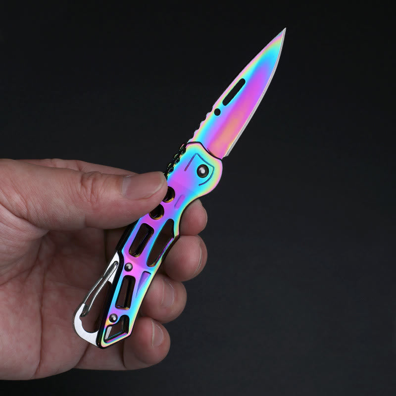Portachiavi EDC-Tool con coltello pieghevole multifunzionale, pratico e colorato - image 3