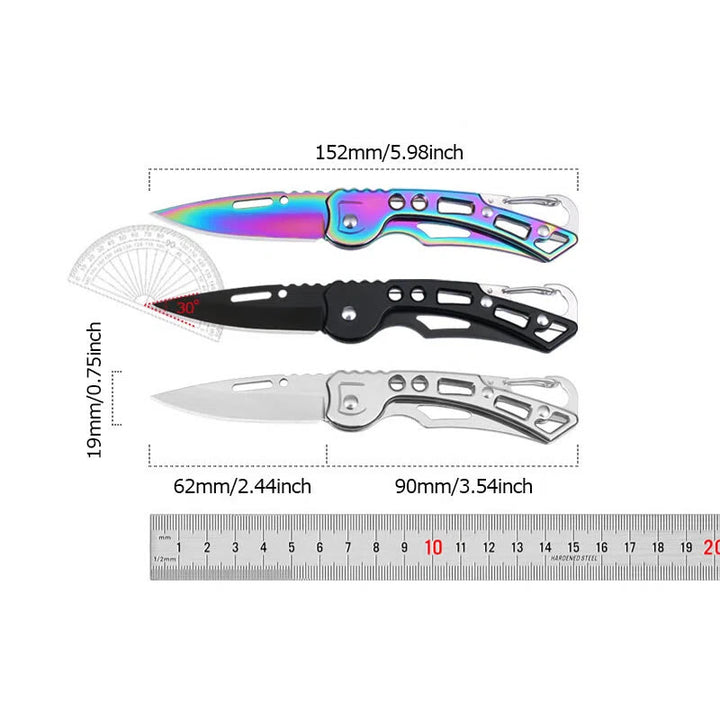Portachiavi EDC-Tool con coltello pieghevole multifunzionale, pratico e colorato - image 7