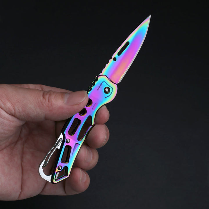 Portachiavi EDC-Tool con coltello pieghevole multifunzionale, pratico e colorato - image 3