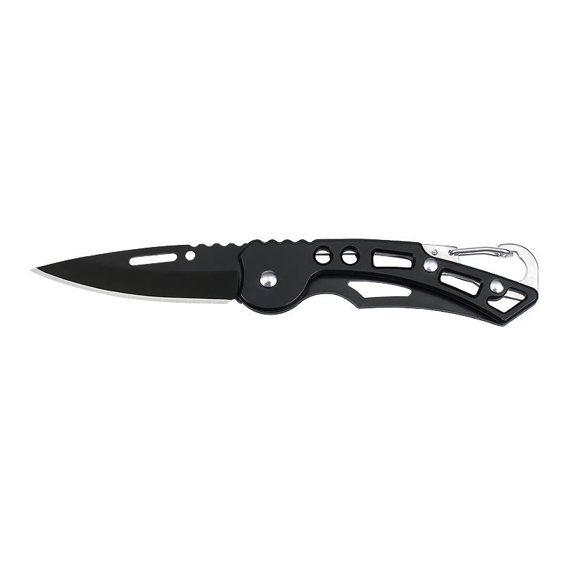 Portachiavi EDC-Tool con coltello pieghevole multifunzionale, pratico e colorato - Nero - image 5
