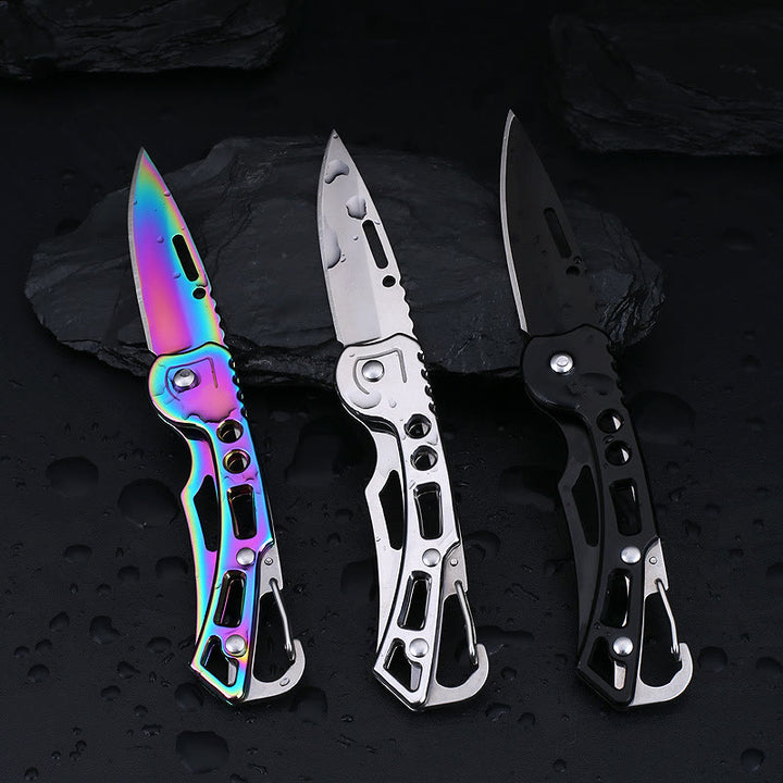 Portachiavi EDC-Tool con coltello pieghevole multifunzionale, pratico e colorato - image 0