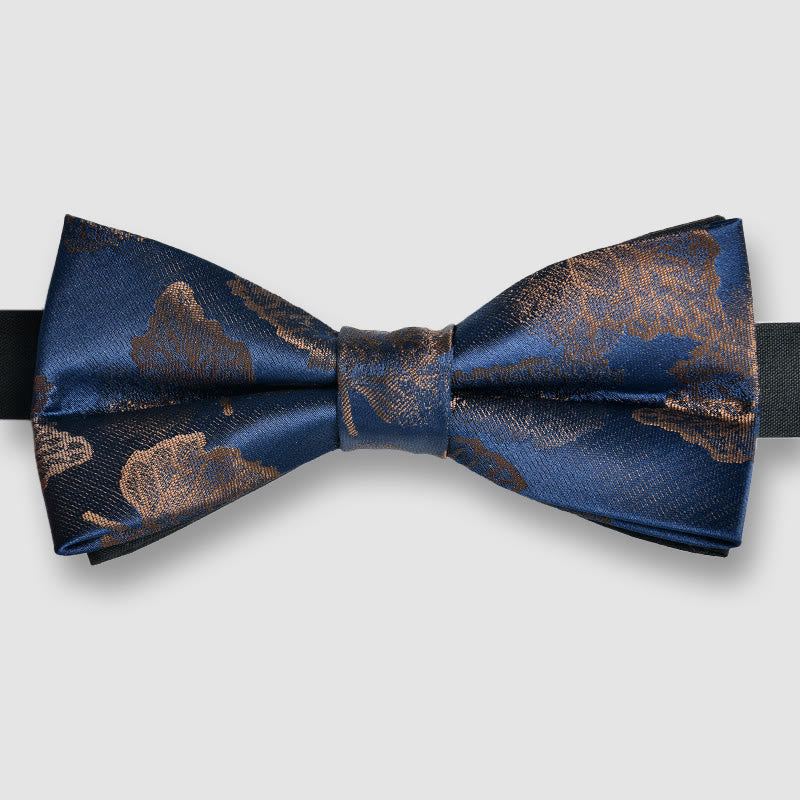 Papillon da uomo in tessuto lucido con motivo ornamentale - Stile n. 2 - image 1