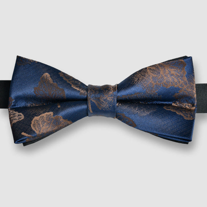 Papillon da uomo in tessuto lucido con motivo ornamentale - Stile n. 2 - image 1