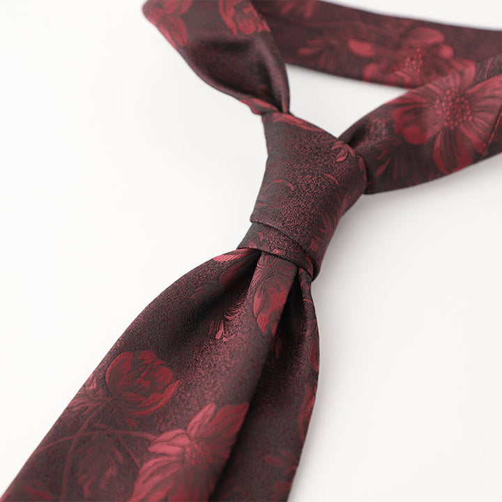 Cravatte da uomo in tessuto effetto seta con fantasia ornamentale - Stile n. 12 - image 13