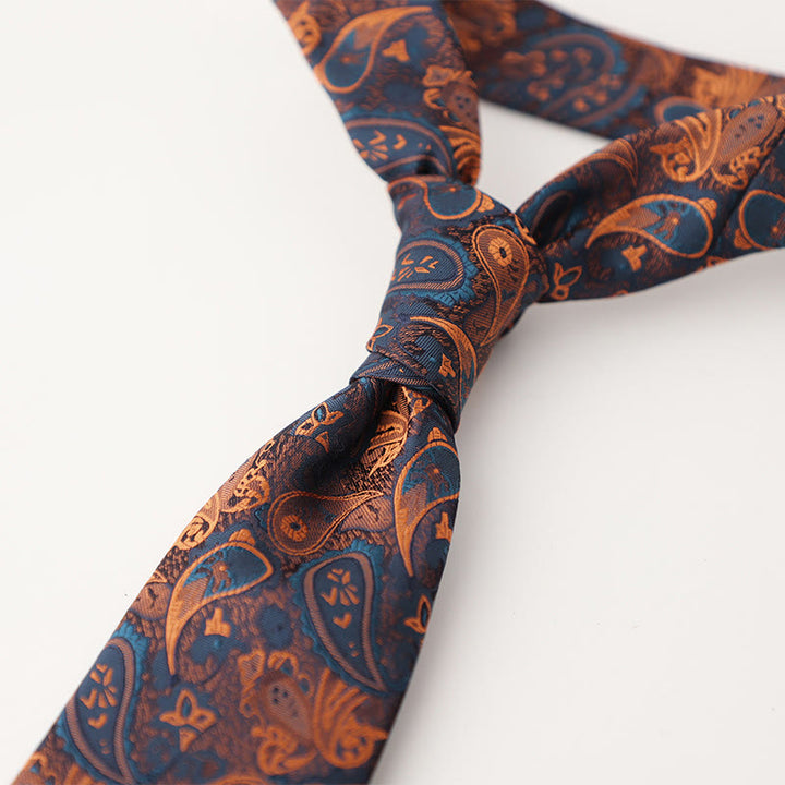Cravatte da uomo in tessuto effetto seta con fantasia ornamentale - Stile n. 21 - image 22