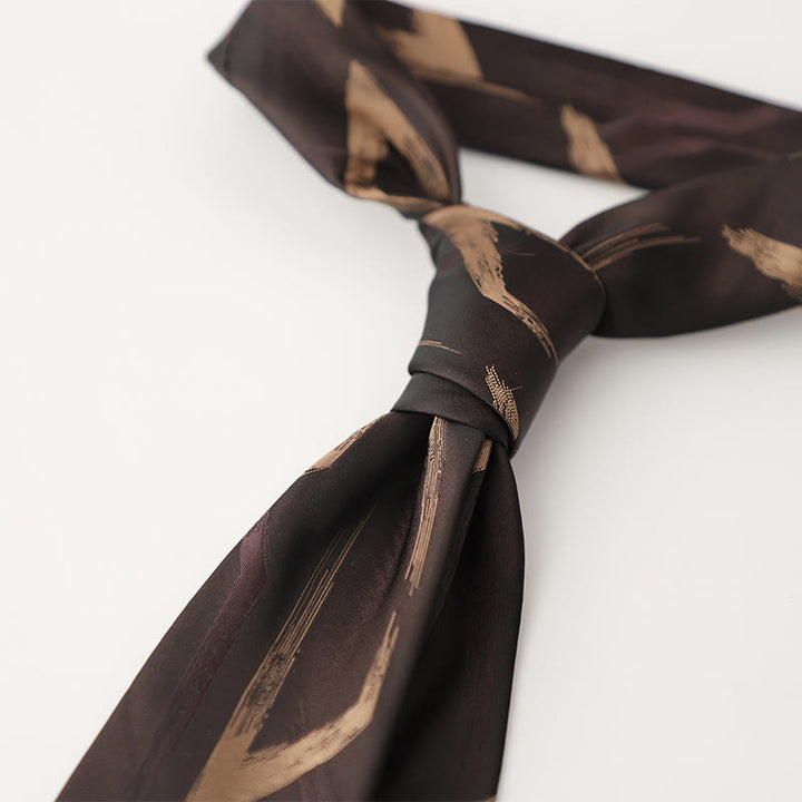 Cravatte da uomo in tessuto effetto seta con fantasia ornamentale - Stile n. 18 - image 19