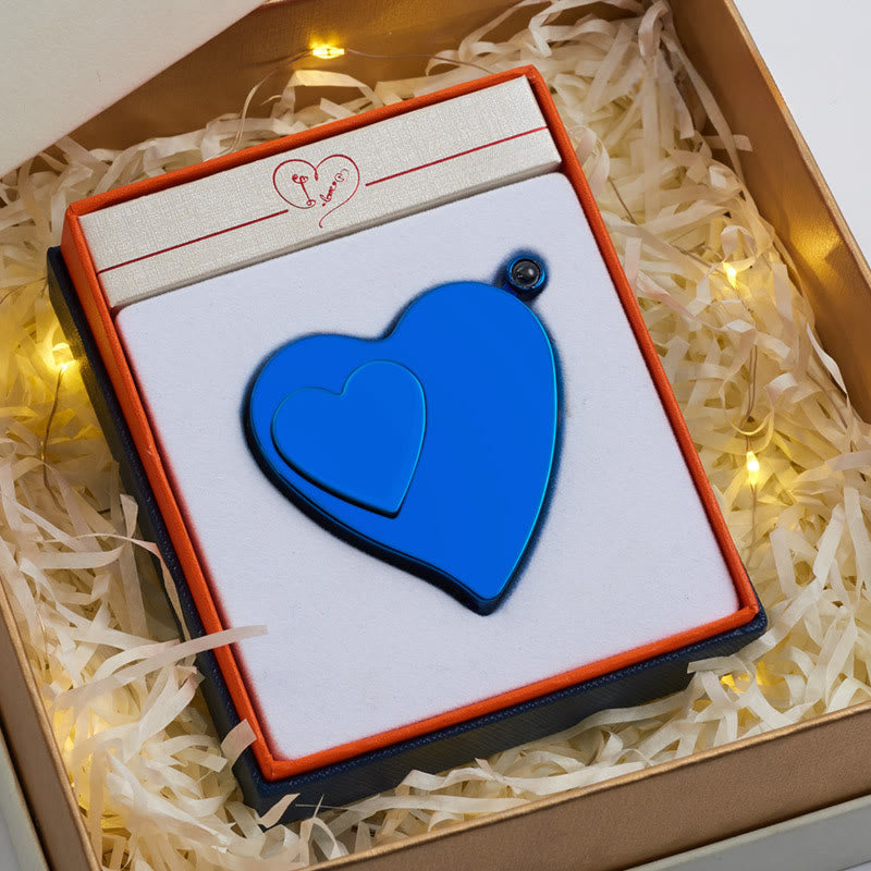 Accendino elettrico a gas colorato a forma di amore romantico con doppia accensione - Blu - image 8